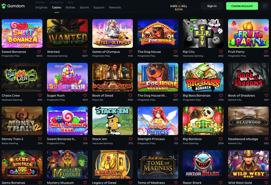 Gamdom Casino Slots